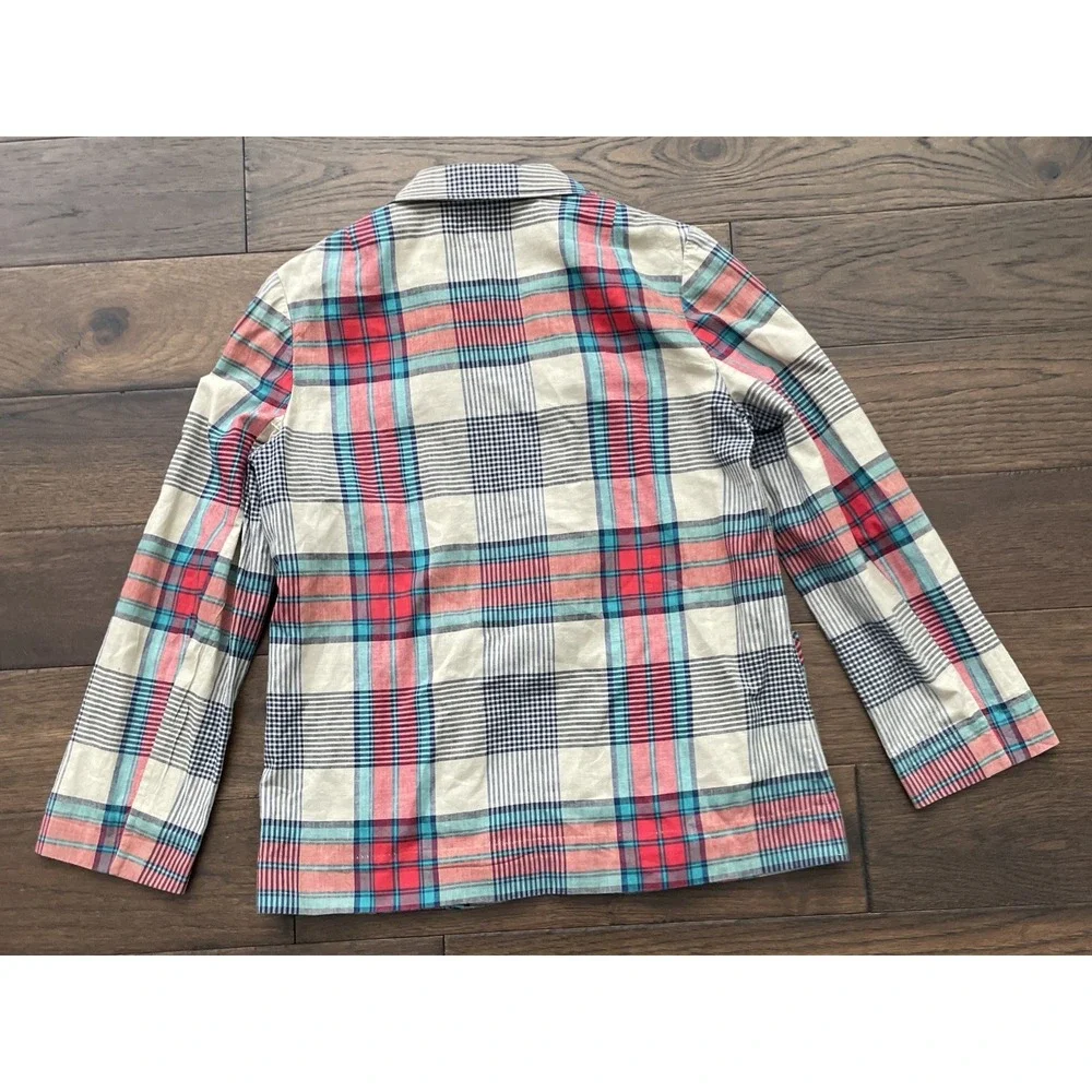 Vtg 80s Country Suburbans Women's Lightweight Blazer Jacket Plaid Sz 8 USA Made - Picture 6 of 8